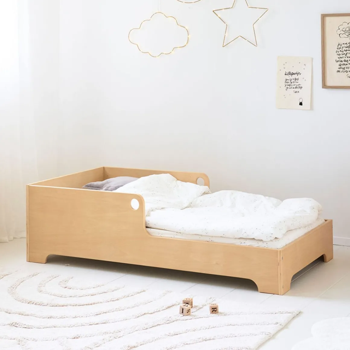 DEKBEDOVERTREKSET 140 X 200 CM u00abSTARSu00bb | OFF-WHITE MET STERREN