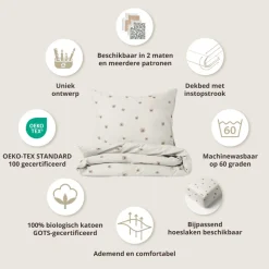 DEKBEDOVERTREKSET 140 X 200 CM u00abPANSYu00bb | BEIGE-ROZE