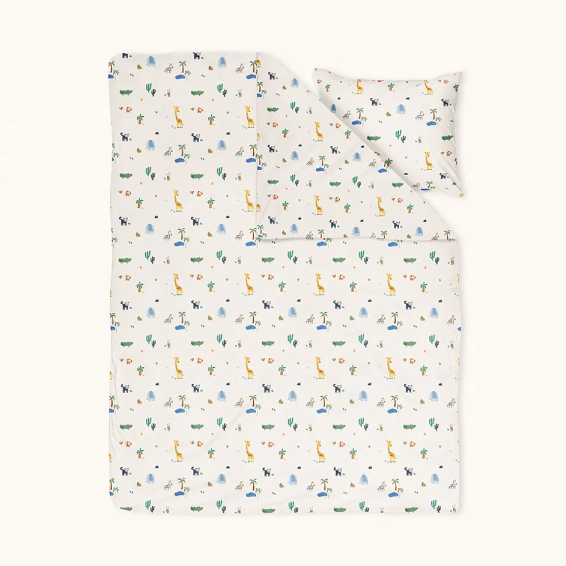 DEKBEDOVERTREKSET 140 X 200 CM u00abSAFARIu00bb | WIT