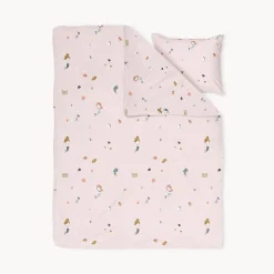 DEKBEDOVERTREKSET 140x200 CM u00abMERMAIDSu00bb | LICHT OUDROZE