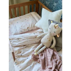 DEKBEDOVERTREKSET 140x200 CM u00abMERMAIDSu00bb | LICHT OUDROZE