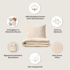 Dekbedovertrekset 200x140cm, incl. kussenhoes | Beige