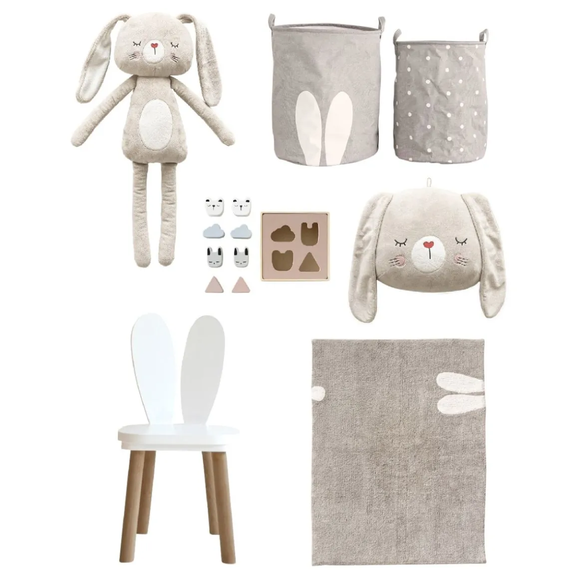 Dierenhoofd babykamer muurdecoratie | Konijn Lapi