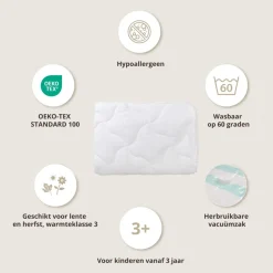 EENPERSOONSDEKBED ANTI-ALLERGISCH | 140 x 200 CM