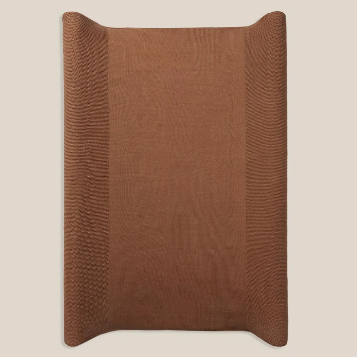 GEBREIDE AANKLEEDKUSSENHOES 50 X 70 CM | CARAMEL