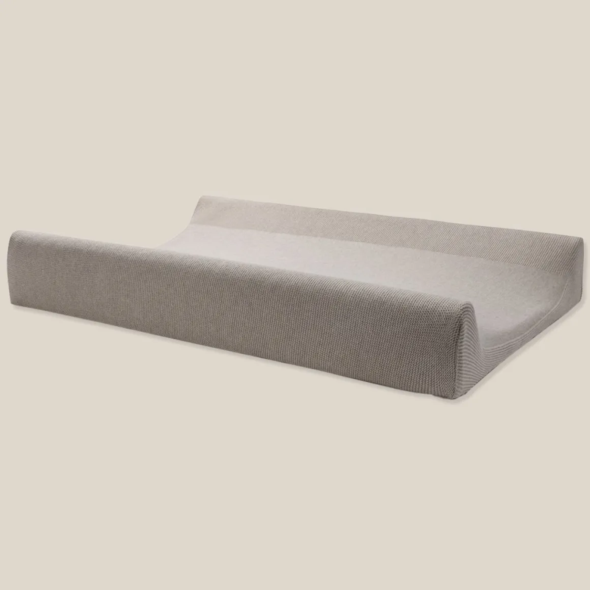 GEBREIDE AANKLEEDKUSSENHOES 50 X 70 CM | BEIGE