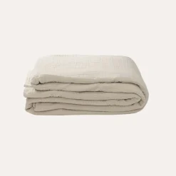 GORDIJN VOOR BEDHUISJE u00abMAISONu00bb | 80 X 160 CM | MOUSSELINE KATOEN | BEIGE