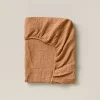 HOESLAKEN 90 X 200 CM | MOUSSELINE KATOEN | CARAMEL