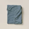 HOESLAKEN 80 X 160 CM | MOUSSELINE KATOEN | DENIMBLAUW