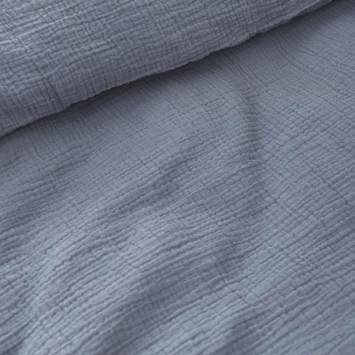 HOESLAKEN 45 X 90 CM | MOUSSELINE KATOEN | DENIMBLAUW
