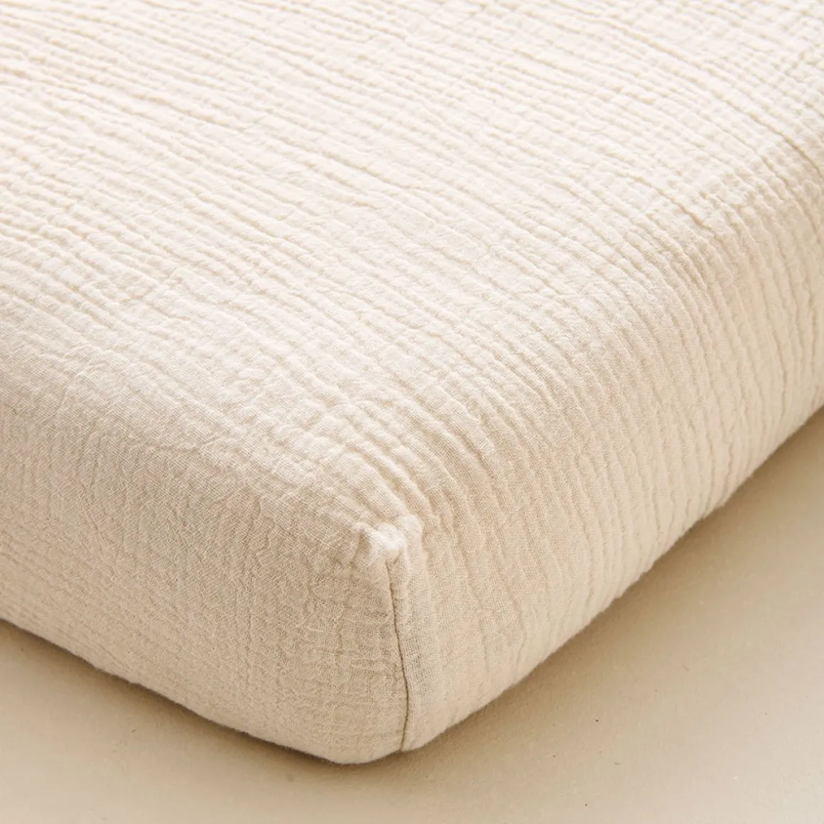 HOESLAKEN 40/45 x 90 CM MOUSSELINE | 100% BIOLOGISCH KATOEN | BEIGE