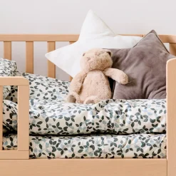HOESLAKEN 90 X 200 CM u00abBERRIESu00bb | BEIGE-GROEN