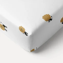 HOESLAKEN u00abLEOu00bb VOOR PEUTERBED 80 X 160 CM GOTS | WIT