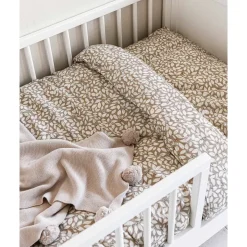 HOESLAKEN u00abSORBIERu00bb VOOR LEDIKANT 60X120CM GOTS | TAUPE
