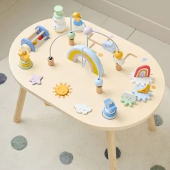 HOUTEN ACTIVITEITENTAFEL u00abMu00c9Tu00c9Ou00bb | MEERKLEURIG