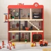 HOUTEN BRANDWEERKAZERNE u00abPOMPIERu00bb | I INCL. 19 ACCESSOIRES | 70 cm | ROOD