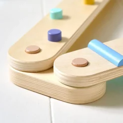 HOUTEN EVENWICHTSBALK EN BALANCEERSTENEN u00abNUANCEu00bb | MEERKLEURIG