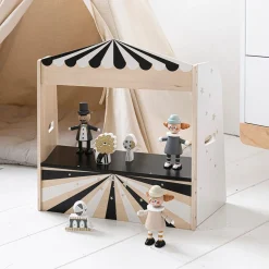 Houten Poppenkast Theater | u00abThu00e9u00e2tre du Soleilu00bb | incl. 7 accessoires