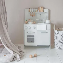 Houten set met groente en fruit (incl. snijplank en mes)
