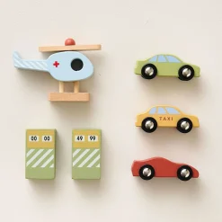 Houten speelgoed garage | u00abMielu00bb | incl. lift & accessoires
