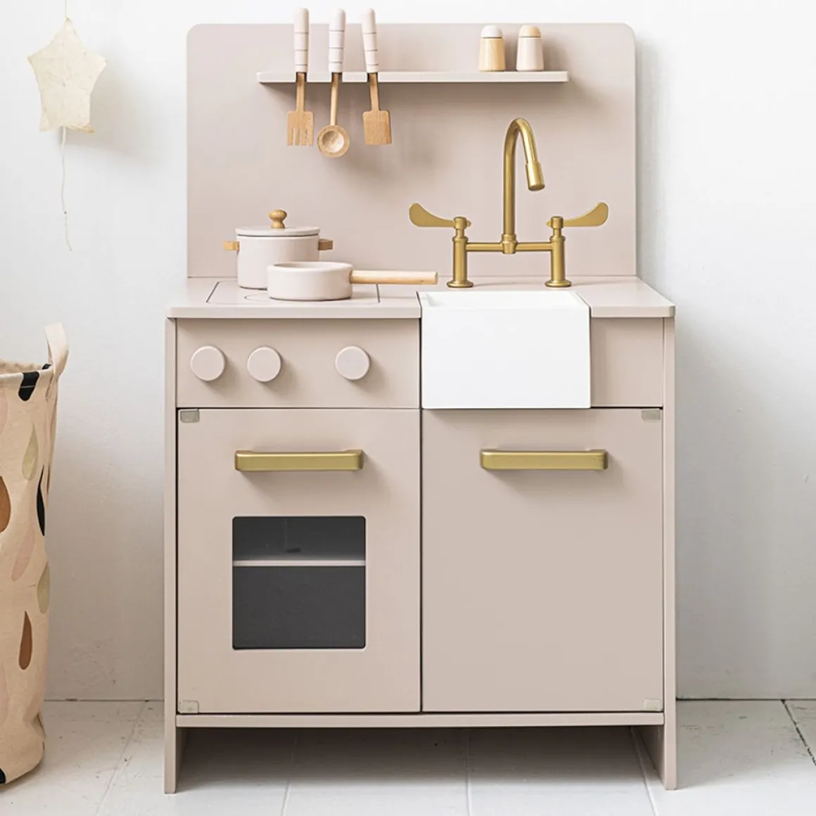 Houten Speelkeuken | inclusief 7 accessoires | Roze