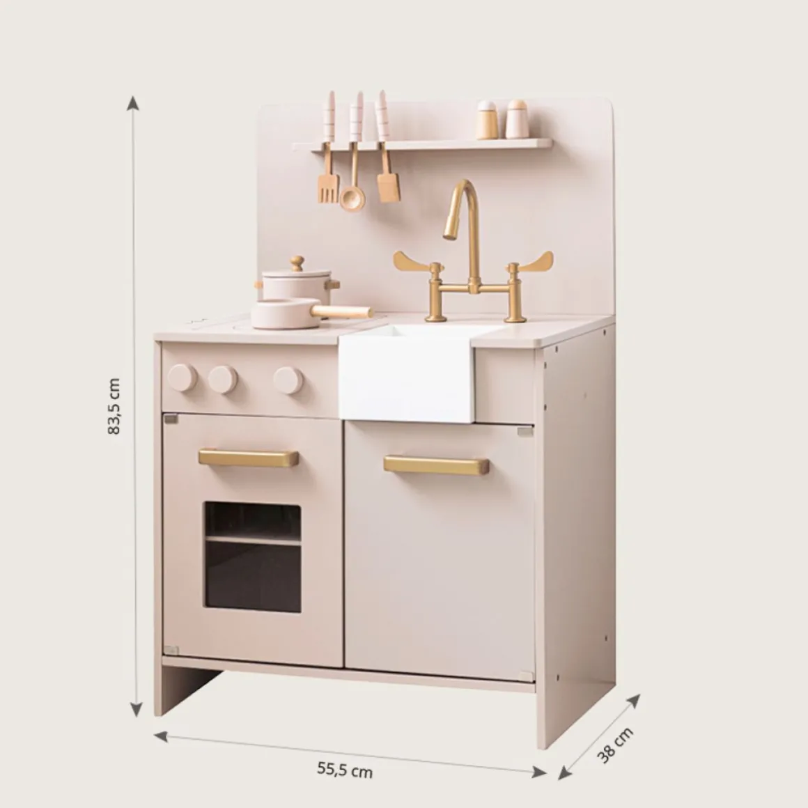Houten Speelkeuken | inclusief 7 accessoires | Roze