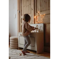 HOUTEN SPEELKEUKEN u00abBERGAMOTEu00bb | INCL. 7 ACCESSOIRES | BEIGE