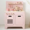 Houten Speelkeuken u00abROSEu00bb | inclusief 13 accessoires | Roze