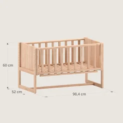 2-IN-1 CO-SLEEPER / AANSCHUIFBEDJE u00abNUAGEu00bb | NATUREL