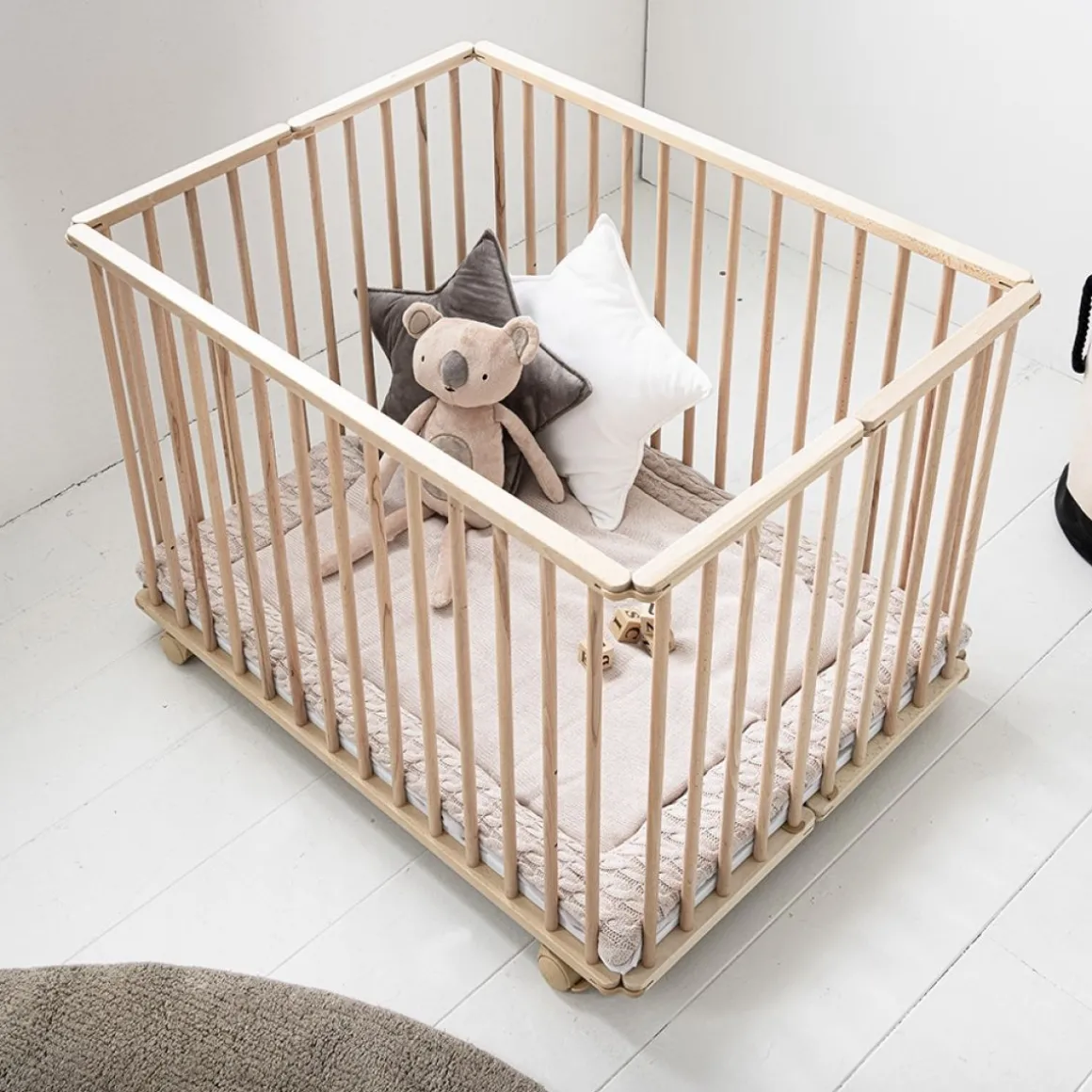 Inklapbare Baby Box u00abTigreu00bb 100x75 | Naturel
