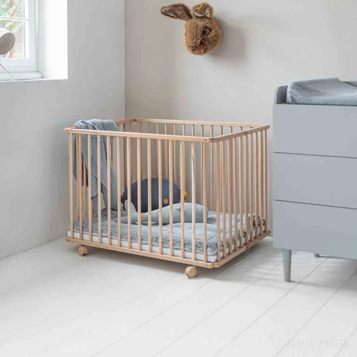 Inklapbare Baby Box u00abTigreu00bb 100x75 | Naturel