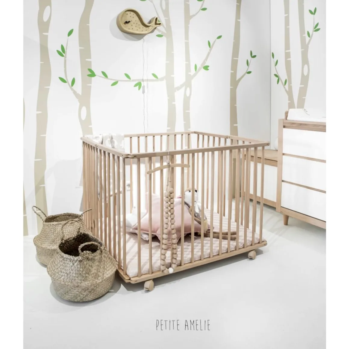Inklapbare Baby Box u00abTigreu00bb 100x75 | Naturel