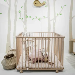 Inklapbare Baby Box u00abTigreu00bb 100x75 | Naturel