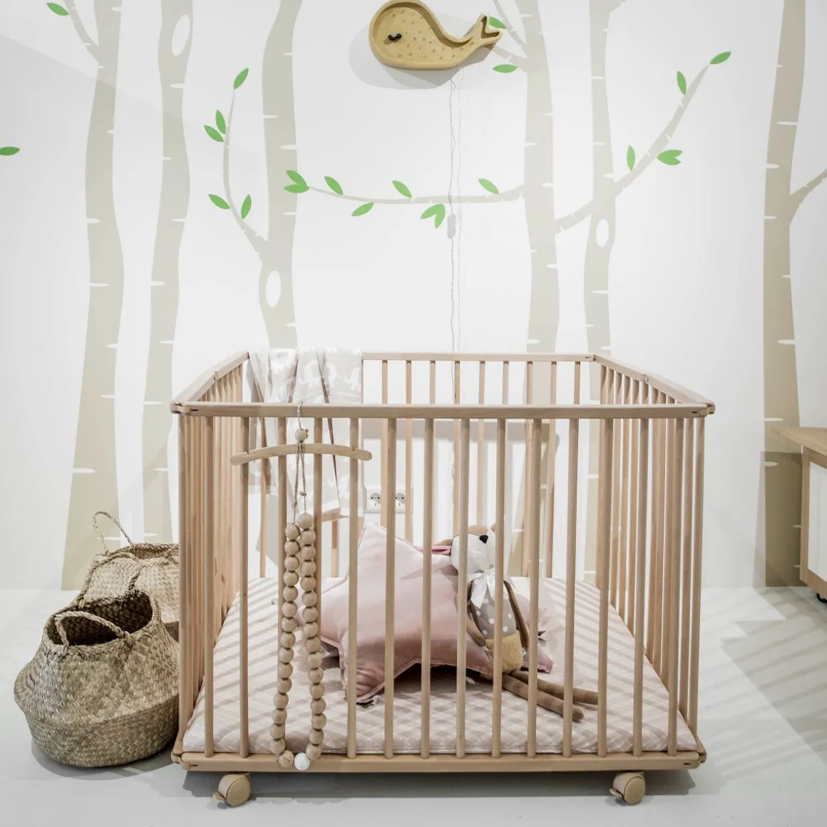 Inklapbare Baby Box u00abTigreu00bb 100x75 | Naturel