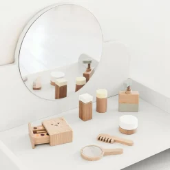 KINDER KAPTAFEL VAN HOUT | u00abBELLEu00bb | WIT | MET SPIEGEL EN STOEL