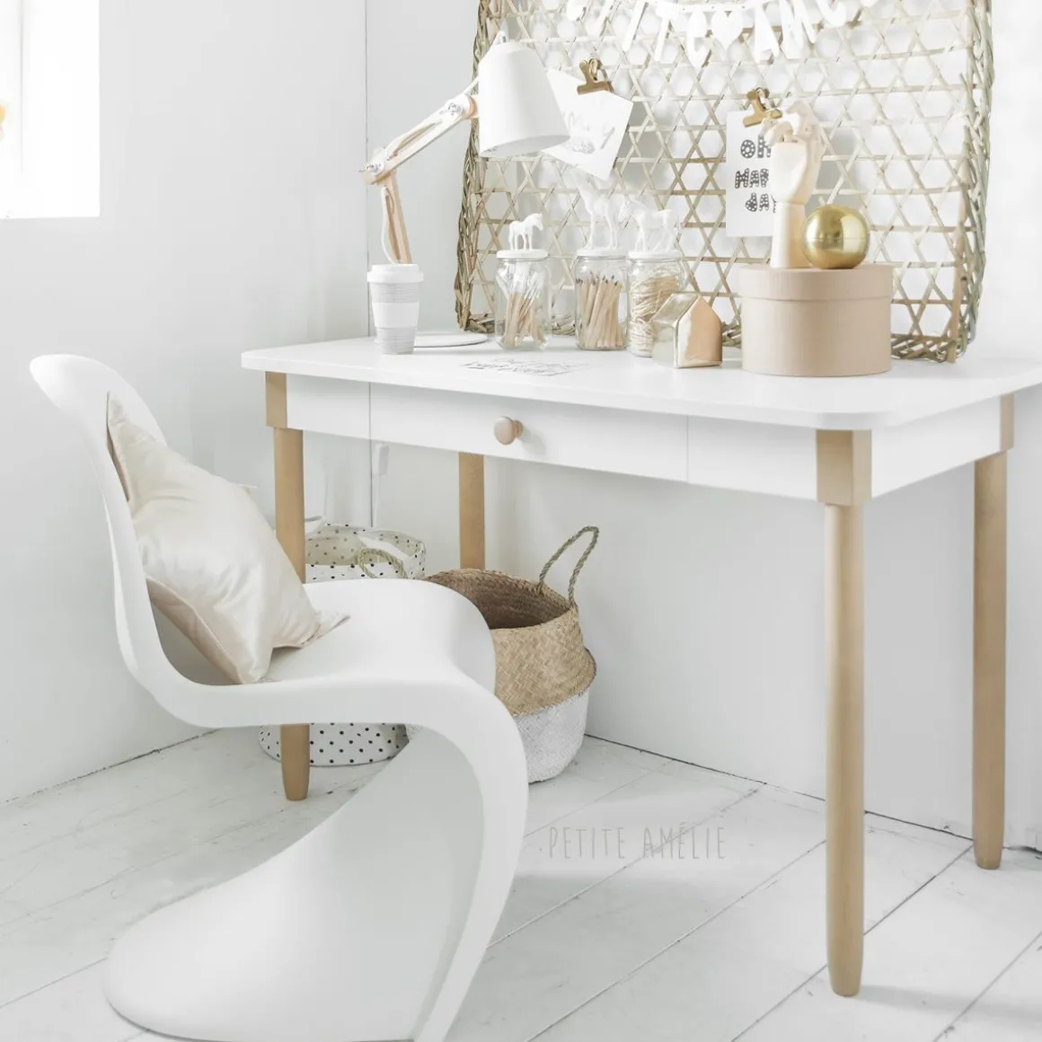 Kinderbureau / Kaptafel wit u00abBoccau00bb