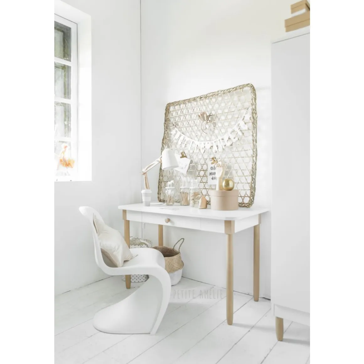 Kinderbureau / Kaptafel wit u00abBoccau00bb
