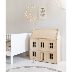 Klassiek naturel houten poppenhuis | u00abLa Parisienneu00bb