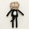Knuffel leeuw - Leeuw knuffel Leo zwart bruin | 50cm
