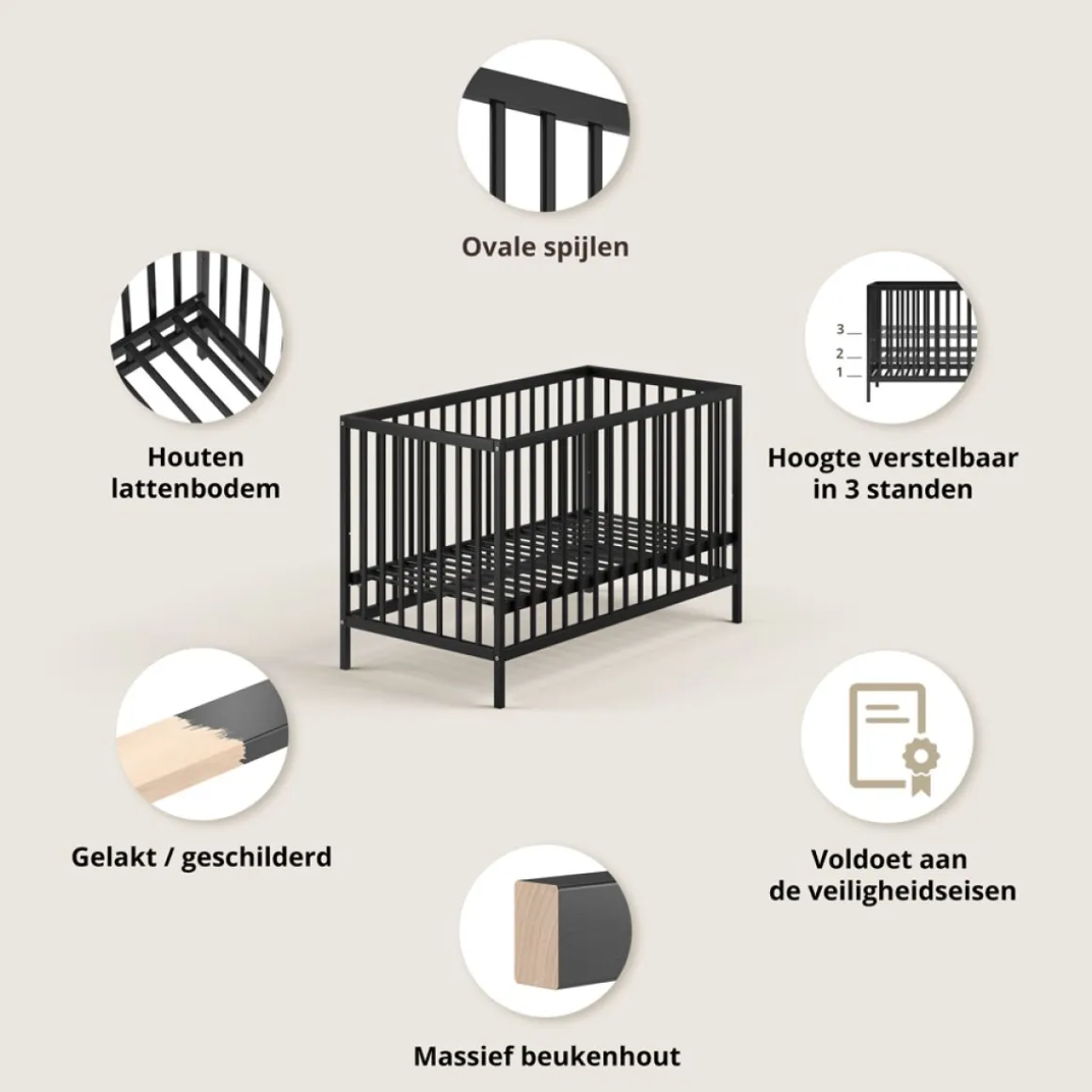 LEDIKANT u00abHETREu00bb | 60 X 120 CM | ZWART