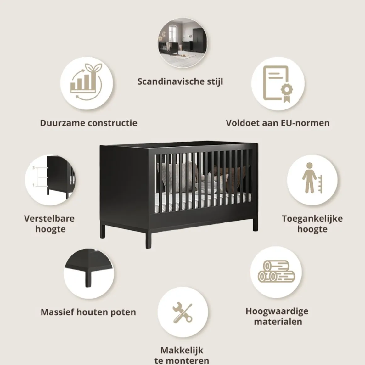 LEDIKANT u00abSOIEu00bb | 60 X 120 CM | ZWART