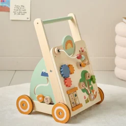LOOPWAGEN BABY - HOUTEN LOOPWAGEN u00abFORu00caTu00bb | MEERKLEURIG