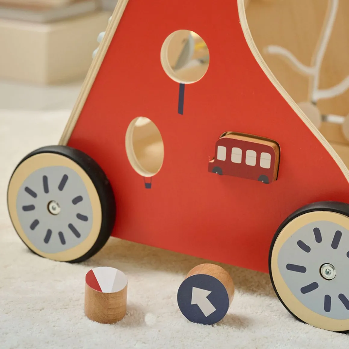 LOOPWAGEN BABY - HOUTEN LOOPWAGEN u00abVROUMu00bb | ROOD