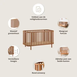 MEEGROEIBED OVAAL u00abCOCOONu00bb | 70 X 140 CM | WALNOOT