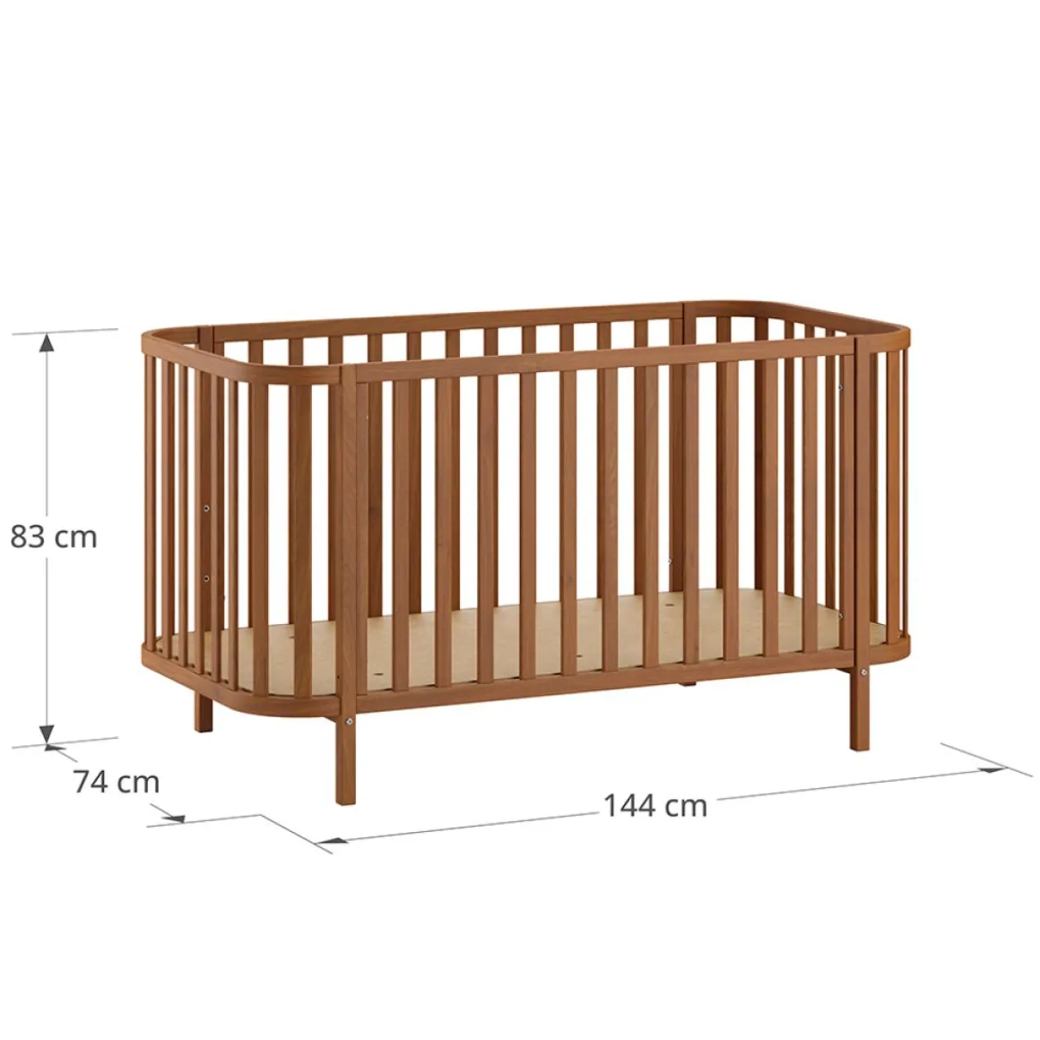MEEGROEIBED OVAAL u00abCOCOONu00bb | 70 X 140 CM | WALNOOT