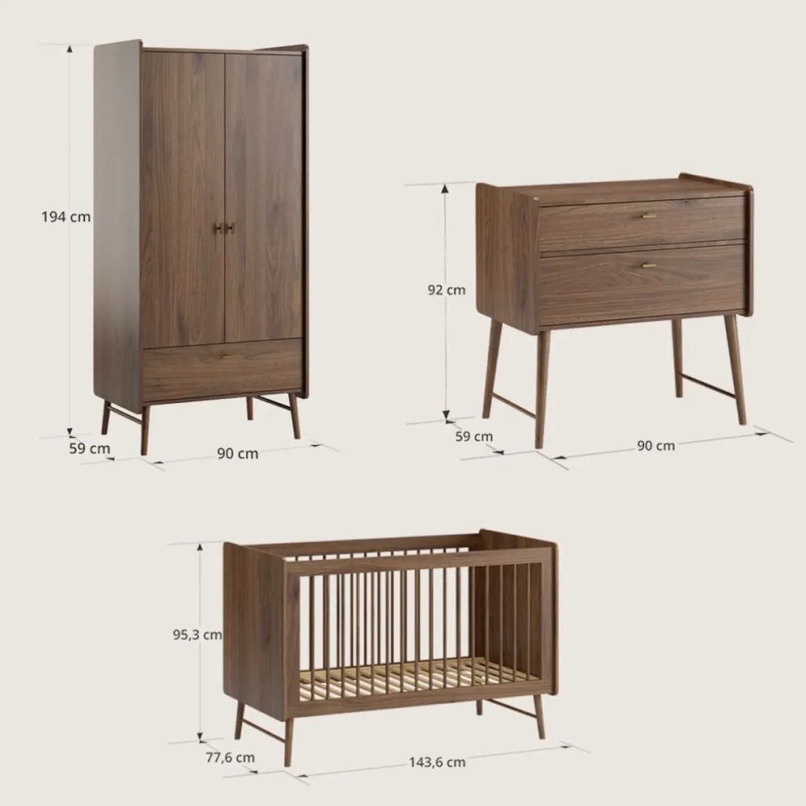 MEEGROEIBED u00abROSEAUu00bb | 70 X 140 CM | WALNOOT