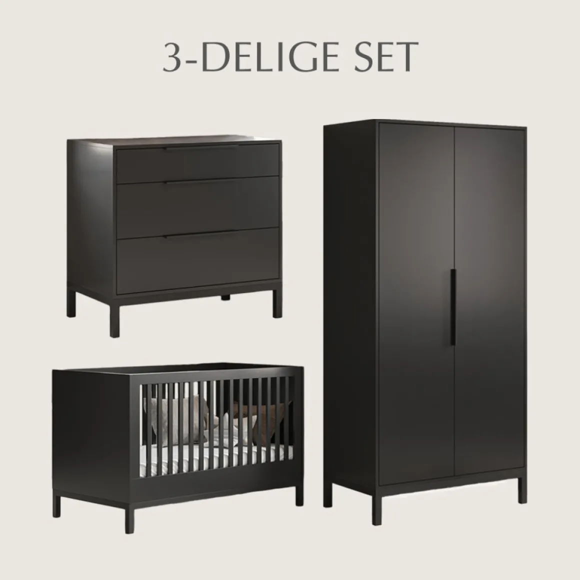 MEEGROEIBED u00abSOIEu00bb | 70 X 140 CM | ZWART