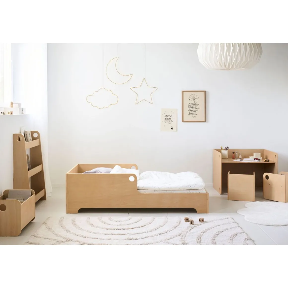 MONTESSORI VLOERBED u00abELLIPSEu00bb | 70 X 140 CM | NATUREL