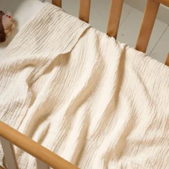MOUSSELINE BABYLAKENTJE / INBAKERDOEK | 75 X 100 CM | BEIGE