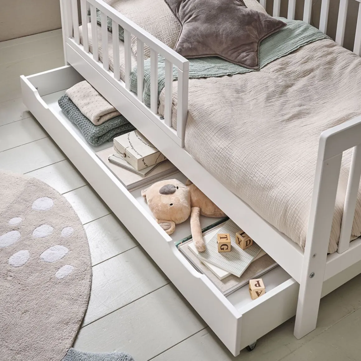 Mousseline dekbedovertrekset 120x150cm, incl. kussenhoes | Groen